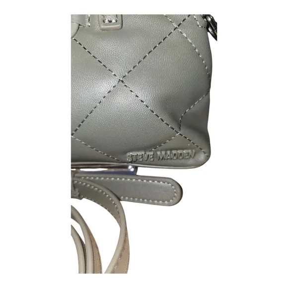 STEVE MADDEN 4Pc Mini Olive Quilted Satchel/Crossbody Bag w 2 Straps